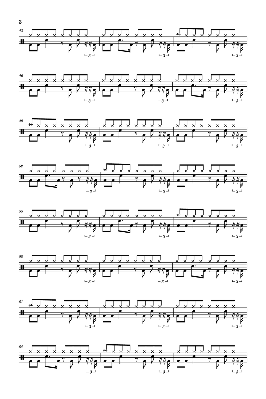 White Flag Drum Set scores gallery preview page 3