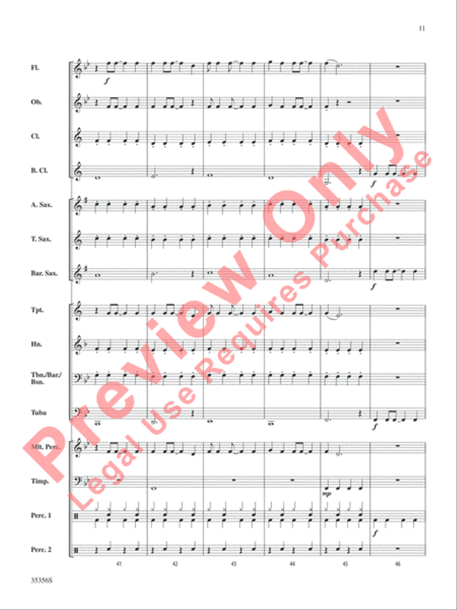 The Big Bang Theory (Main Title) Concert Band scores gallery preview page 12