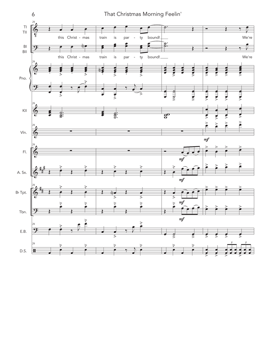That Christmas Morning Feelin' (Curtain Call) TTBB scores gallery preview page 6
