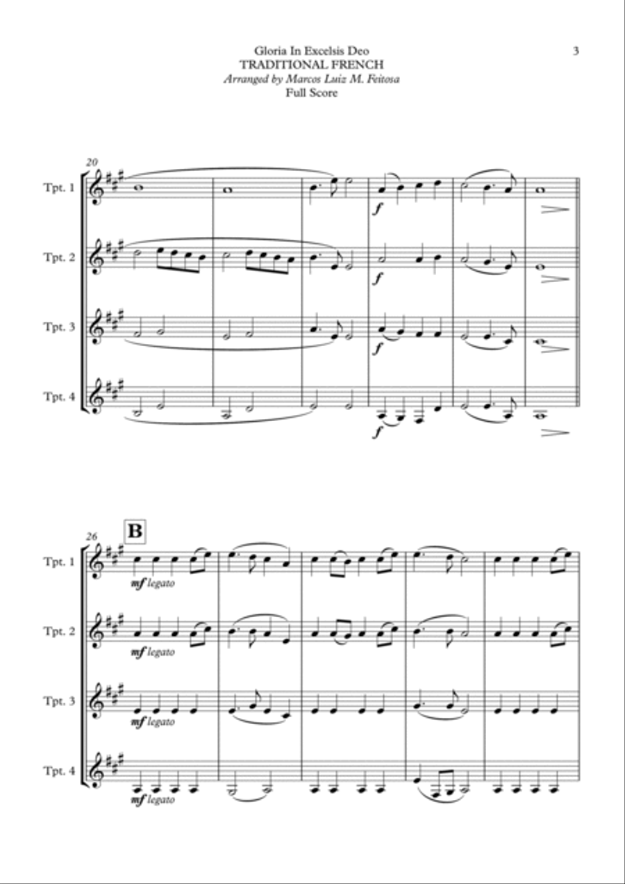 Christmas Song Collection (for Trumpet Quartet) - BOOK TWO Brass Ensemble scores gallery preview page 5