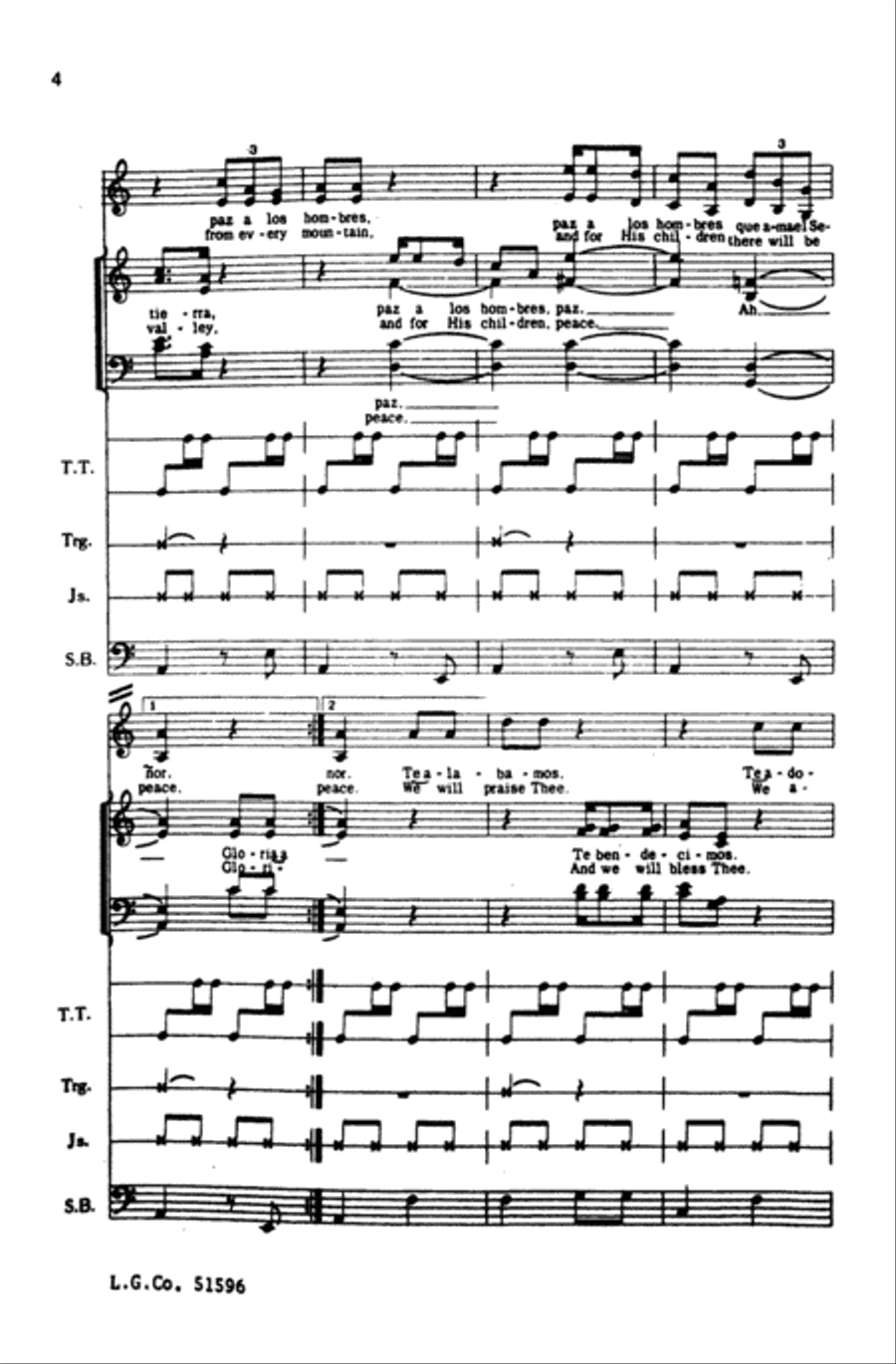 Gloria (from Misa Criolla) Choir scores gallery preview page 3