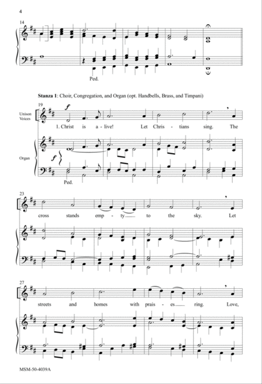 Christ Is Alive! Christ Is Alive! 4-Part scores gallery preview page 3
