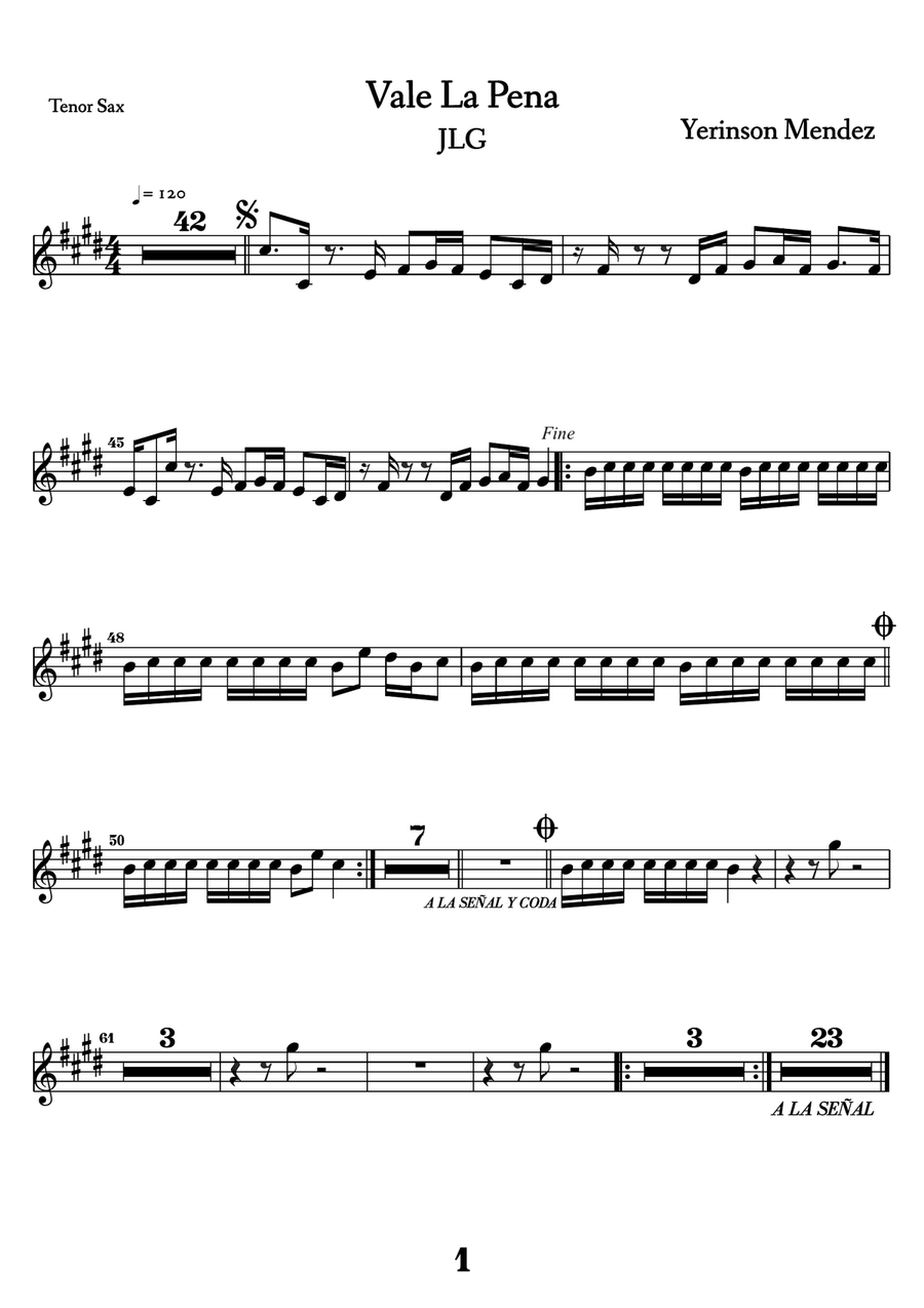 Vale La Pena Full Orchestra scores gallery preview page 1