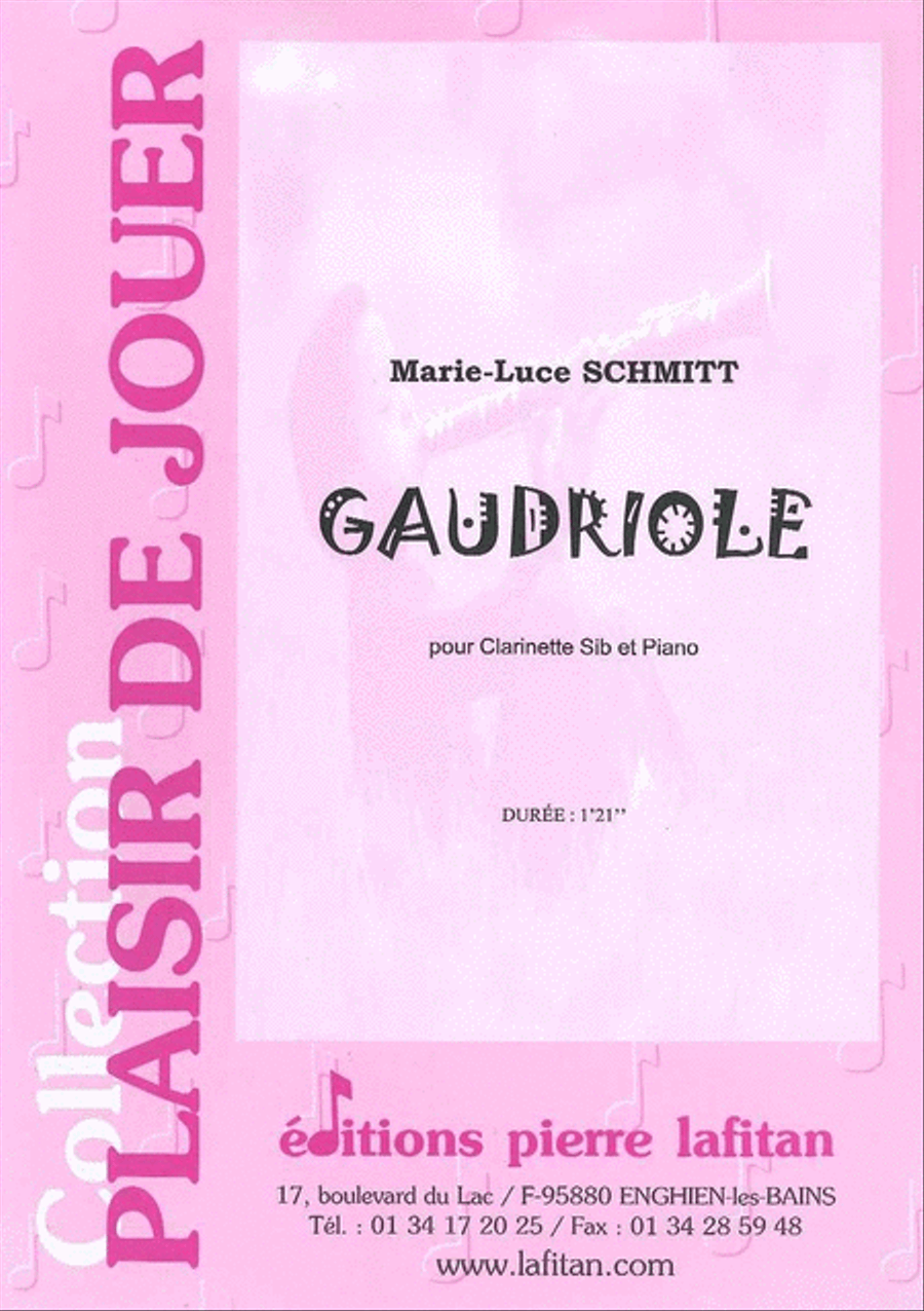 Gaudriole Gaudriole Clarinet Solo scores gallery preview page 1