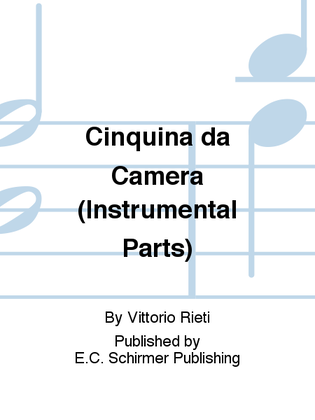 Cinquina da Camera (Instrumental Parts)
