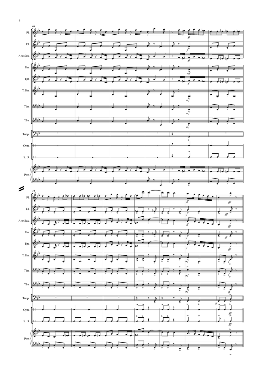 Radetzky March for School Wind Band Concert Band scores gallery preview page 4