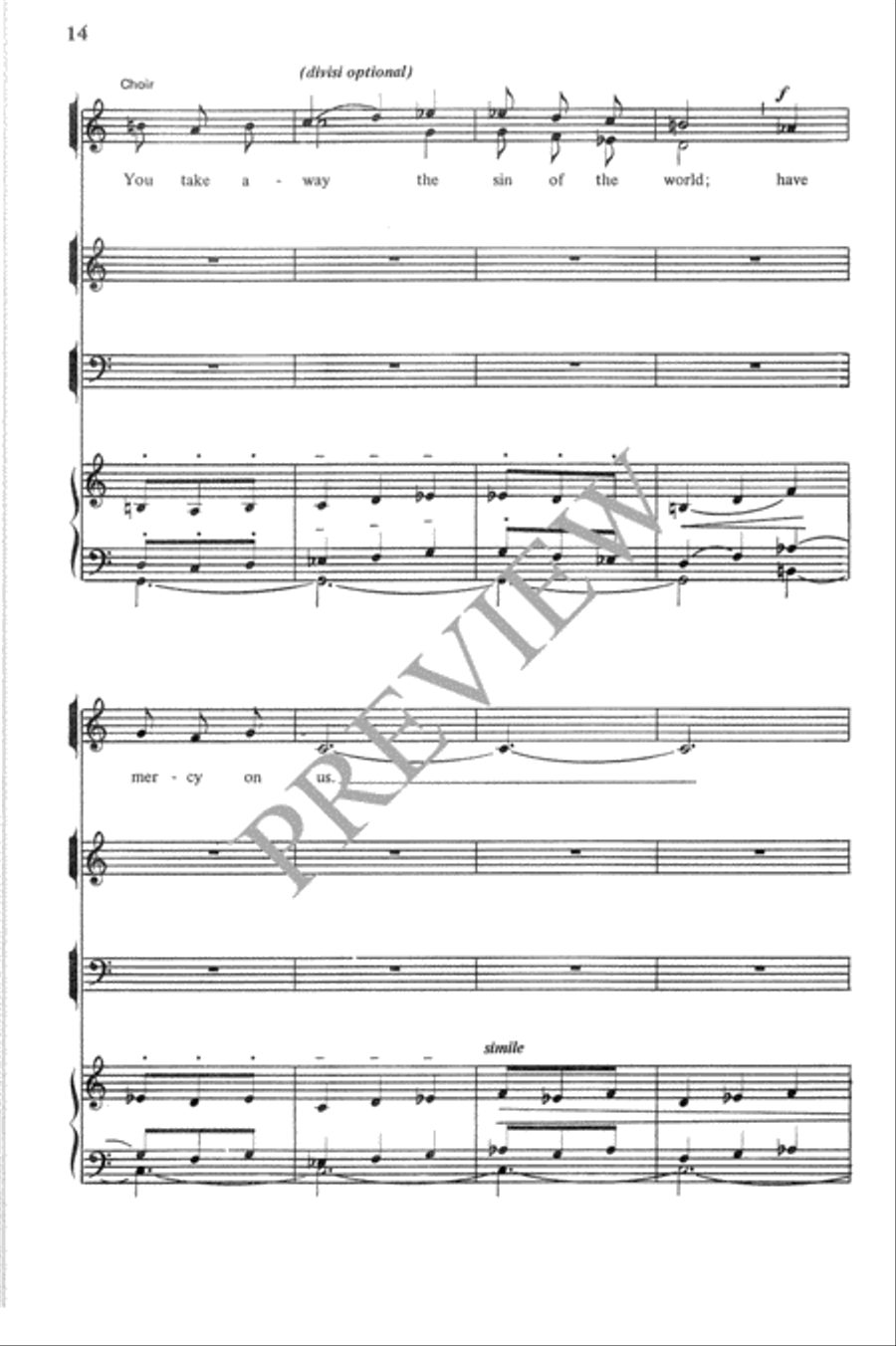 Festive Mass Festive Mass Unison Choir scores gallery preview page 15