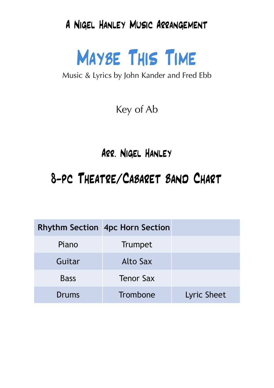 Maybe This Time Jazz Ensemble scores gallery preview page 3