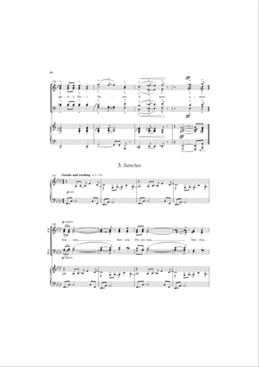 A Little Jazz Mass 4-Part scores gallery preview page 8