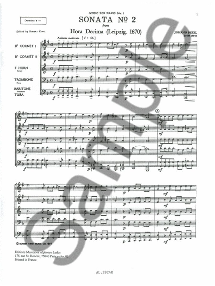 Sonata No.2 (quintet-brass) School and Community scores gallery preview page 2