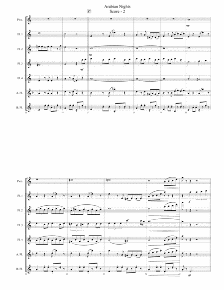 Arabian Nights by Alan Menken Flute Quartet - Digital Sheet Music