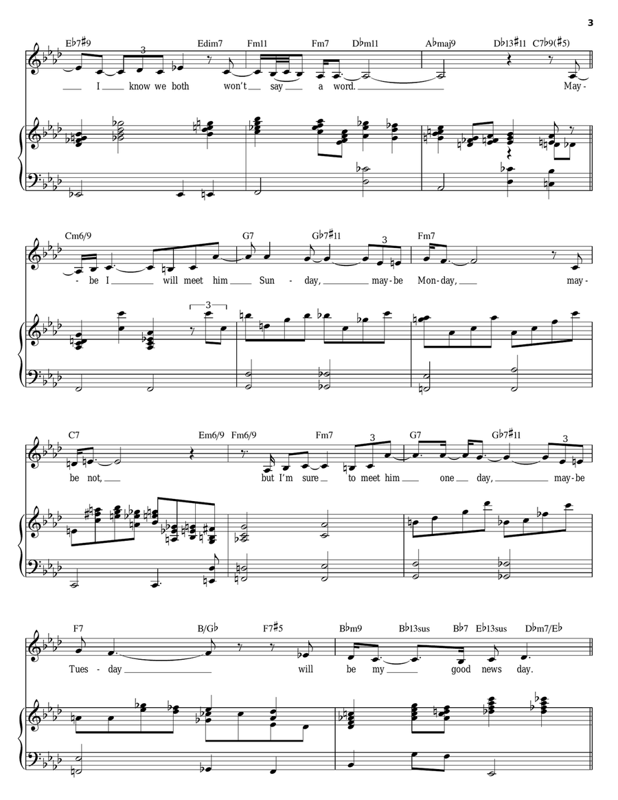 The Man I Love Piano, Vocal scores gallery preview page 3