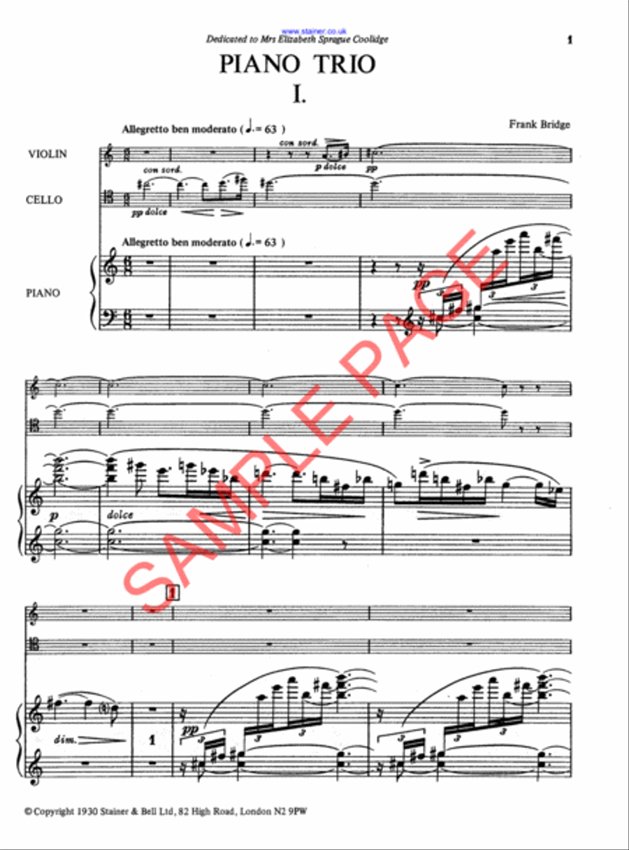 Piano Trio No. 2. Violin, Cello and Piano Piano Trio scores gallery preview page 2