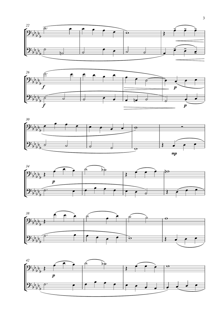 Danny Boy. Duet for Trombone Brass Duet scores gallery preview page 3