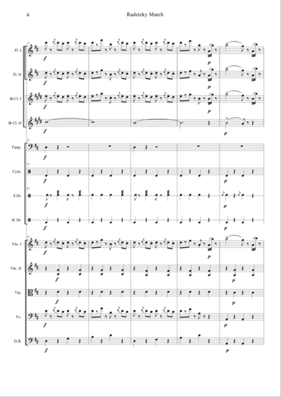 Radetzky Marsch Radetzky Marsch Orchestra scores gallery preview page 4