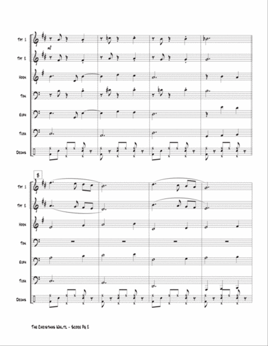 The Christmas Waltz Brass Ensemble scores gallery preview page 2