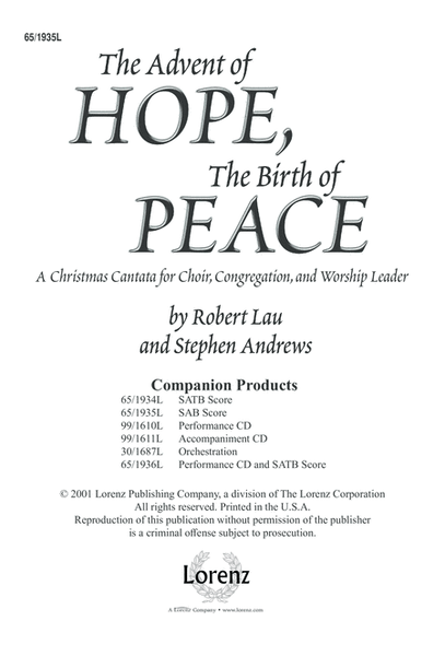 The Advent of Hope, the Birth of Peace
