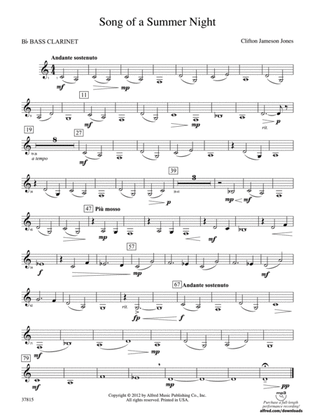 Song of a Summer Night: B-flat Bass Clarinet