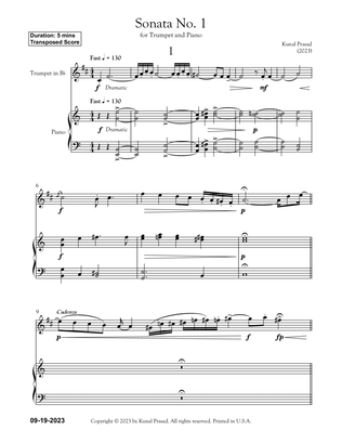 Sonata No. 1 For Trumpet and Piano