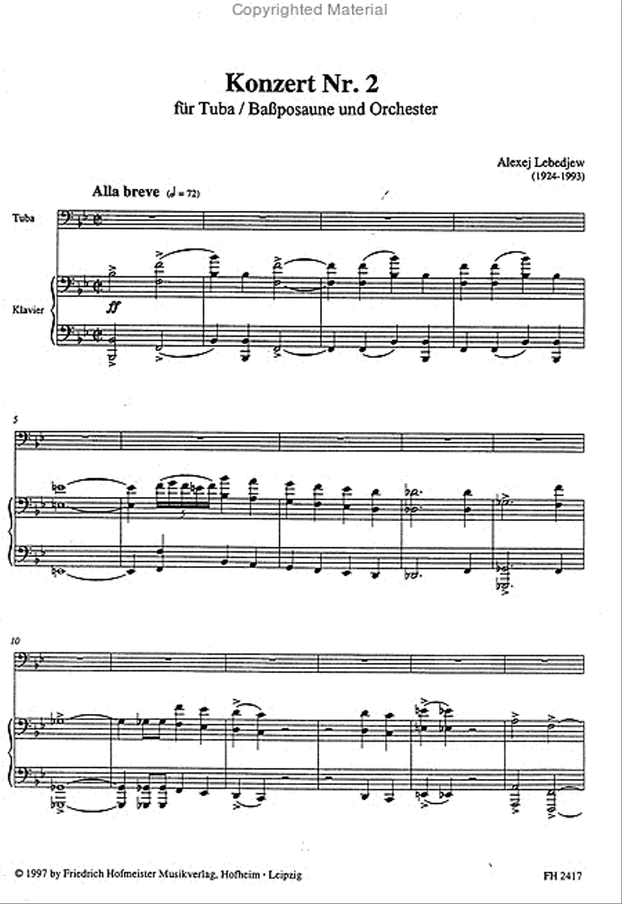 Konzert Nr. 2 für Tuba (Bassposaune) und Orchester / KlA Orchestra scores gallery preview page 3