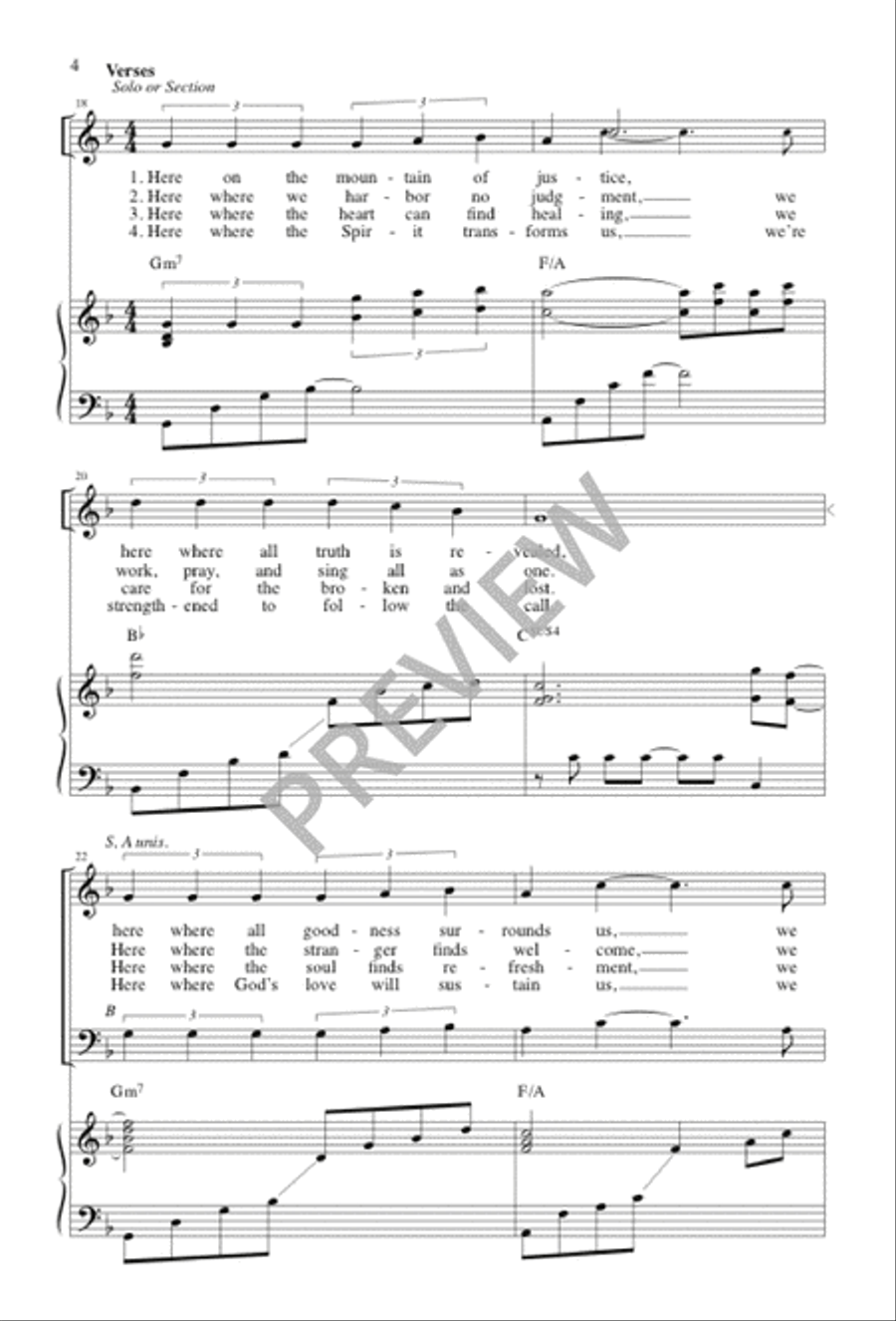 On the Mountain of God On the Mountain of God 3-Part scores gallery preview page 4