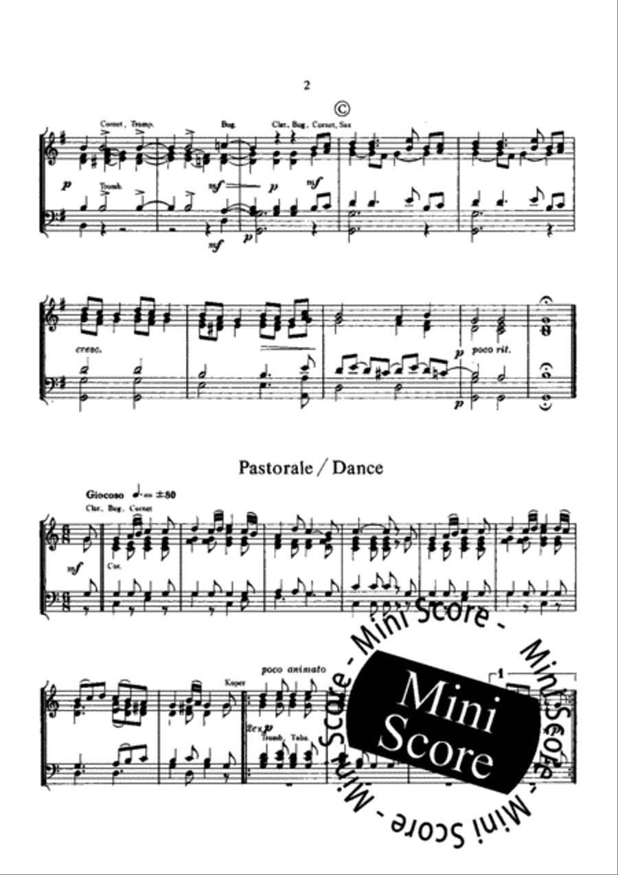 Trois Pieces Breves Concert Band scores gallery preview page 5
