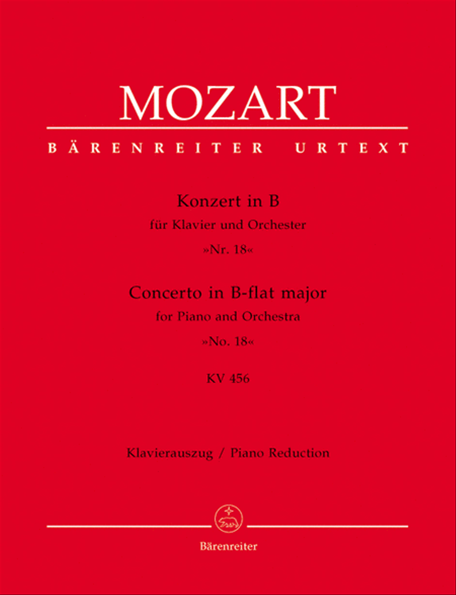 Concerto for Piano and Orchestra, No. 18 B flat major, KV 456 Piano Solo scores gallery preview page 1