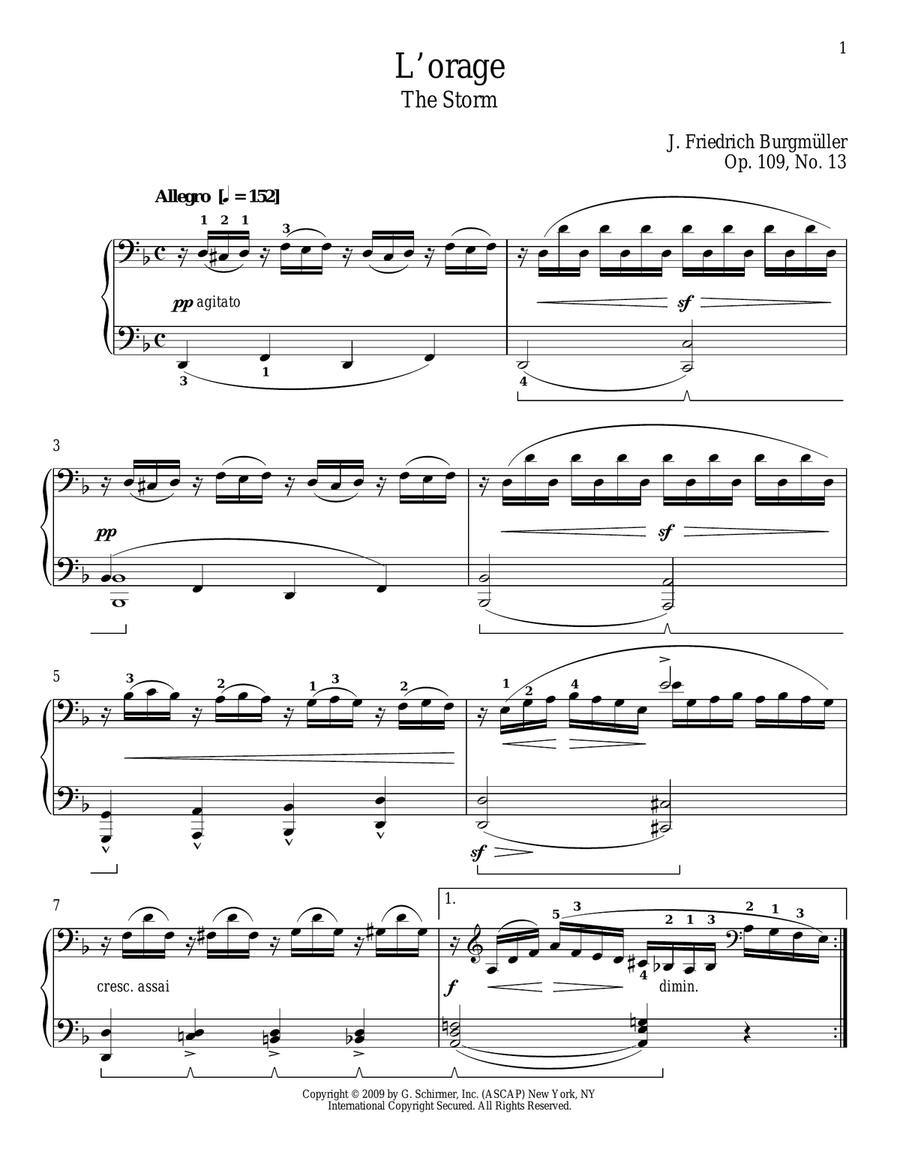 The Storm Piano Solo scores gallery preview page 1