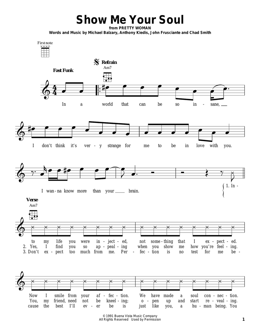 Show Me Your Soul Show Me Your Soul Ukulele scores gallery preview page 1