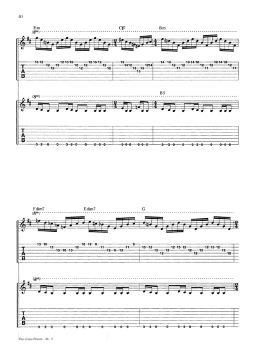 The Glass Prison The Glass Prison Guitar Tablature scores gallery preview page 5