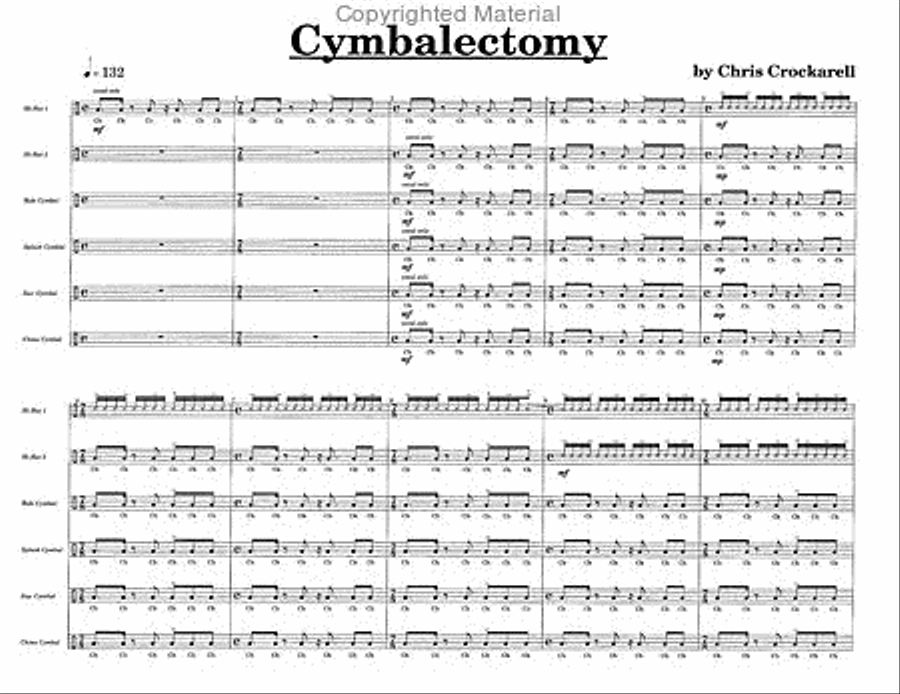Cymbalectomy Percussion Ensemble scores gallery preview page 3