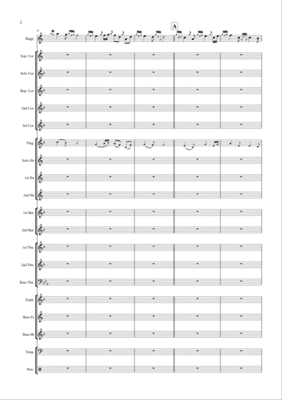 Highland Cathedral Brass Band scores gallery preview page 2