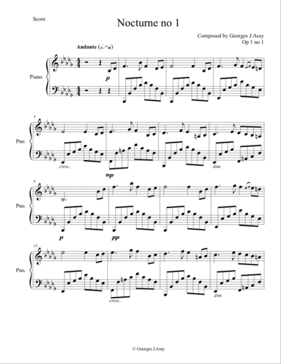Georges J.Assy Piano Pieces Collection Piano Solo scores gallery preview page 2