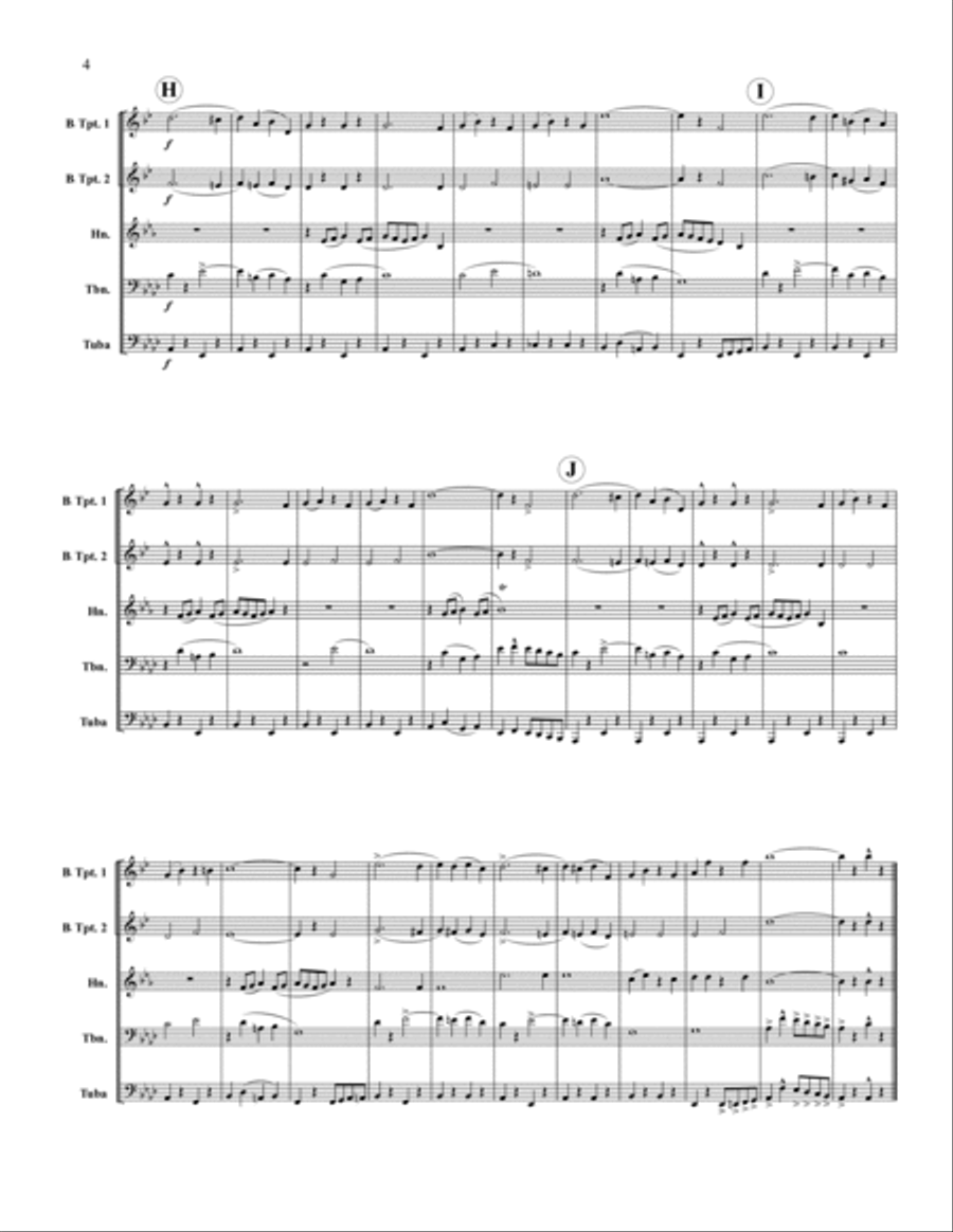 Trombone King Brass Quintet scores gallery preview page 4
