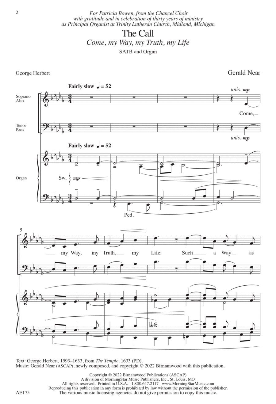 The Call 4-Part scores gallery preview page 1