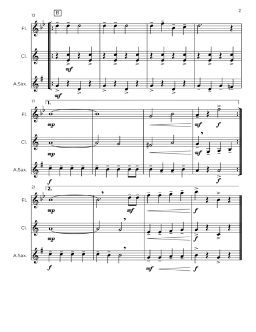 Jingle Bells Small Ensemble scores gallery preview page 2