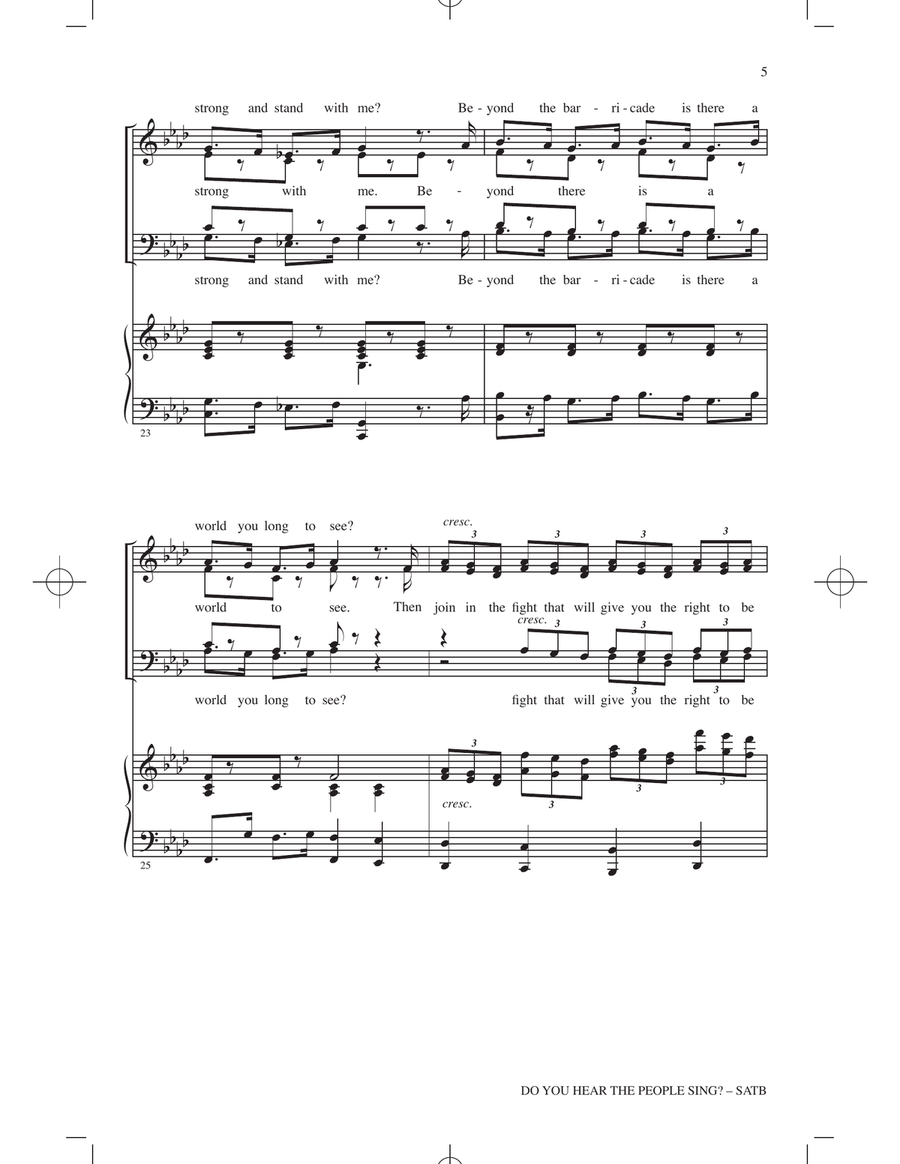 Do You Hear The People Sing? (from Les Misérables) (arr. John Leavitt) 4-Part scores gallery preview page 4