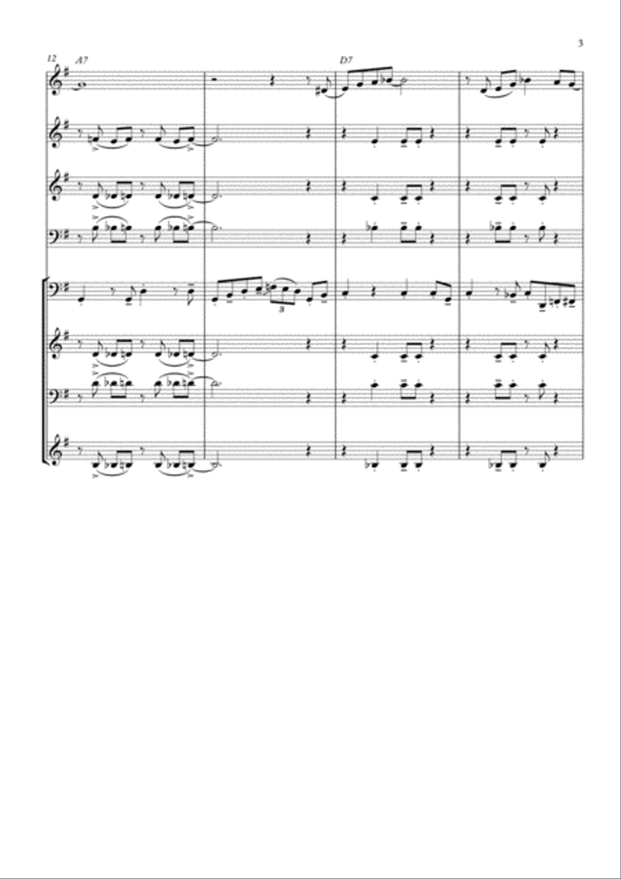 St. Louis Blues, for brass quintet Brass Quintet scores gallery preview page 3