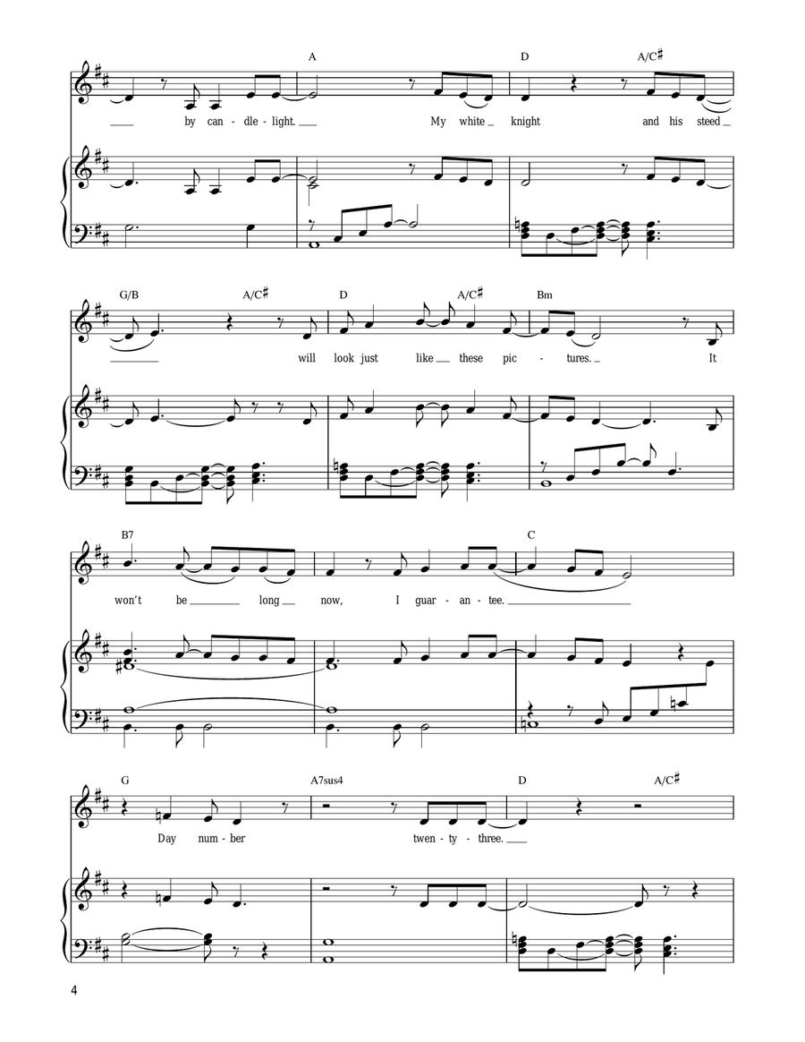 I Know It's Today Piano, Vocal, Guitar scores gallery preview page 4