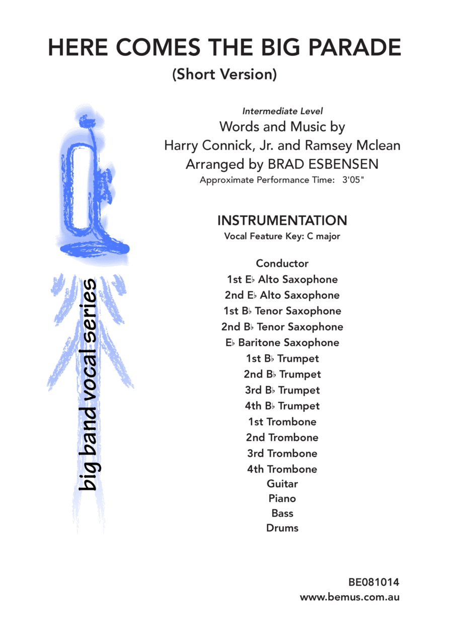 Here Comes The Big Parade Jazz Ensemble scores gallery preview page 1