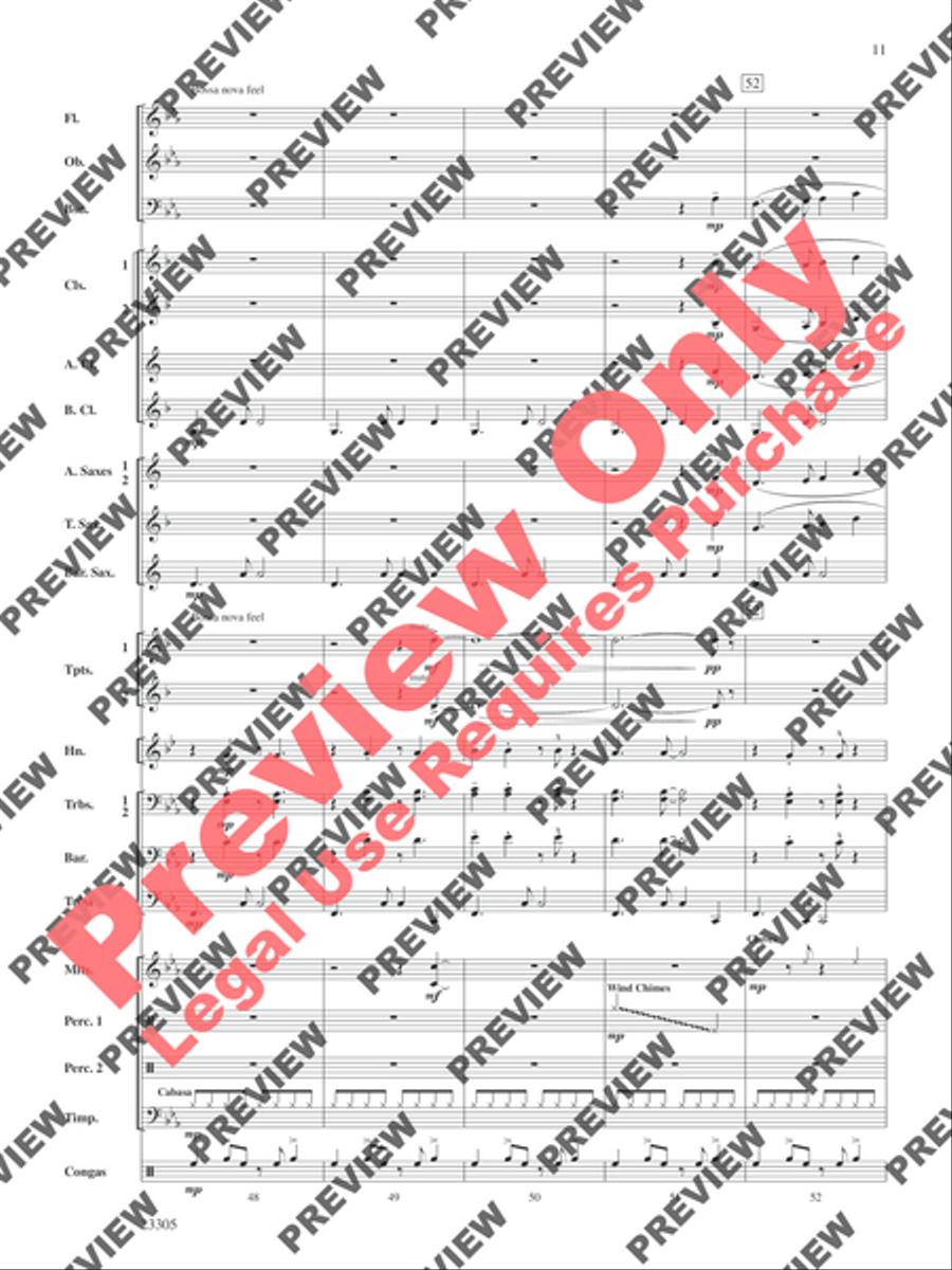 Spy Chase Concert Band scores gallery preview page 12