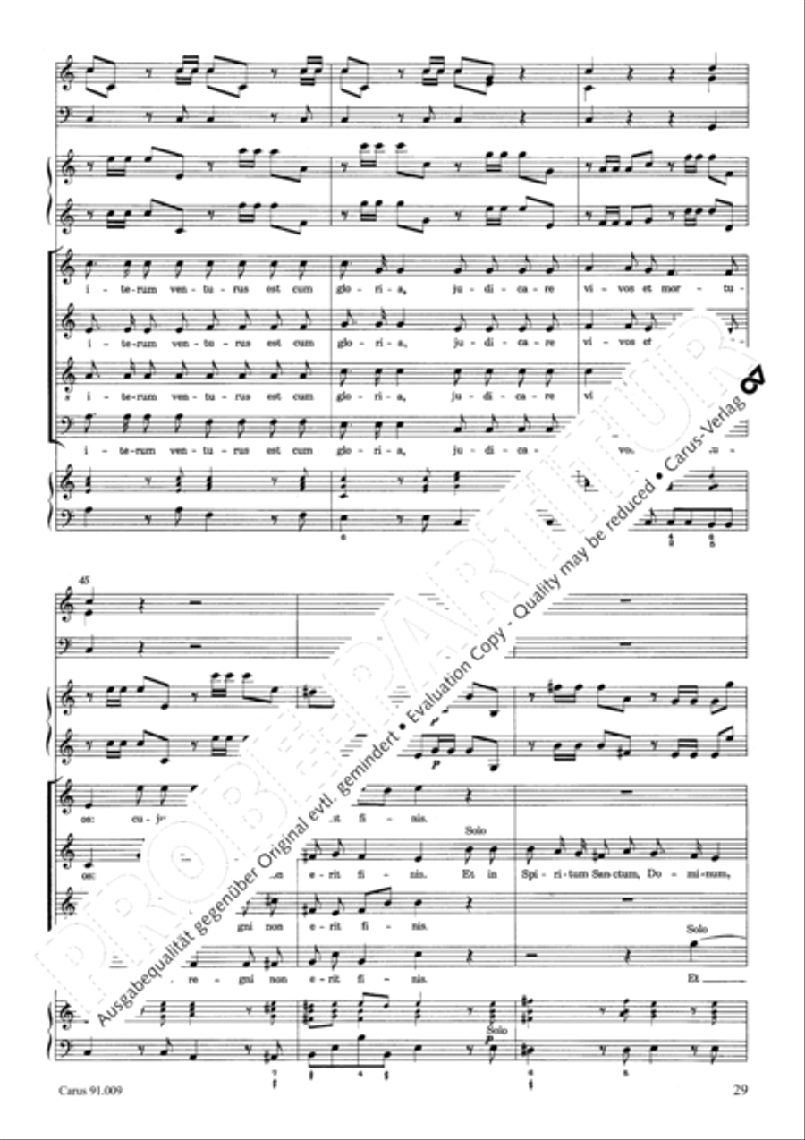 Missa Sancti Gabrielis 4-Part scores gallery preview page 32