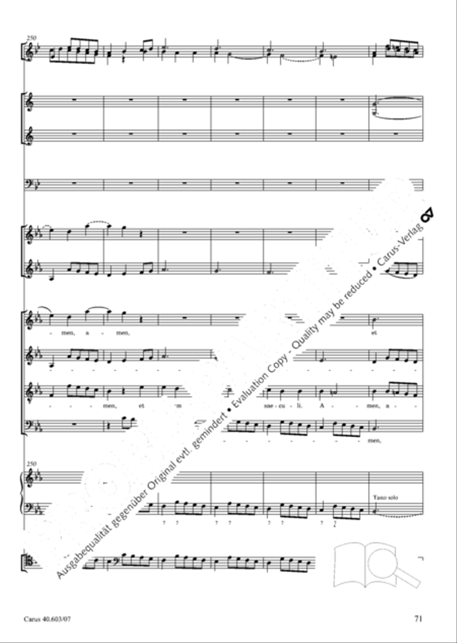Grosse Orgelsolomesse in Es 4-Part scores gallery preview page 84