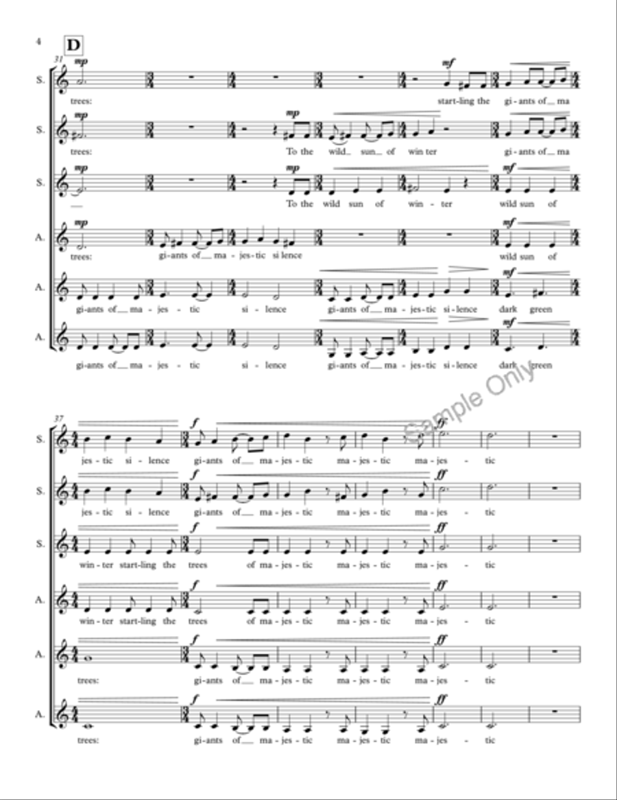 Winter Sun Winter Sun A Cappella scores gallery preview page 4