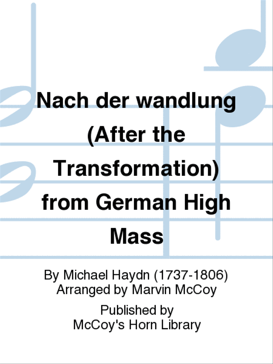 Nach der wandlung (After the Transformation) from German High Mass Horn scores gallery preview page 1