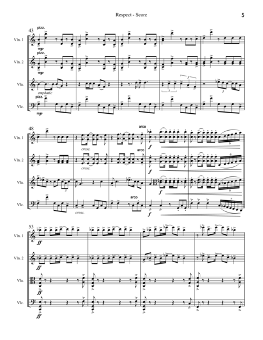 Respect String Quartet scores gallery preview page 5