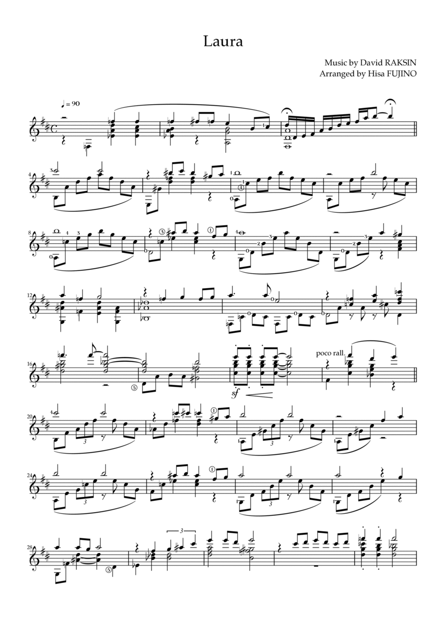 Laura Acoustic Guitar scores gallery preview page 1
