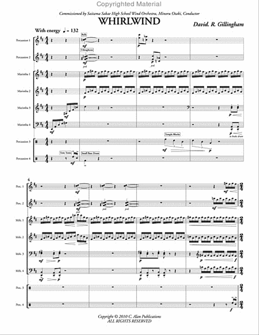Whirlwind Percussion Ensemble scores gallery preview page 2