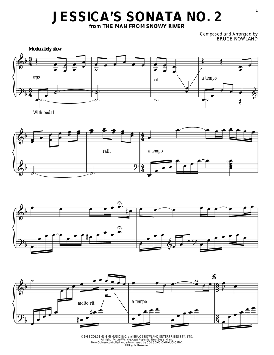 Jessica's Sonata No. 2 Jessica's Sonata No. 2 Piano Solo scores gallery preview page 1