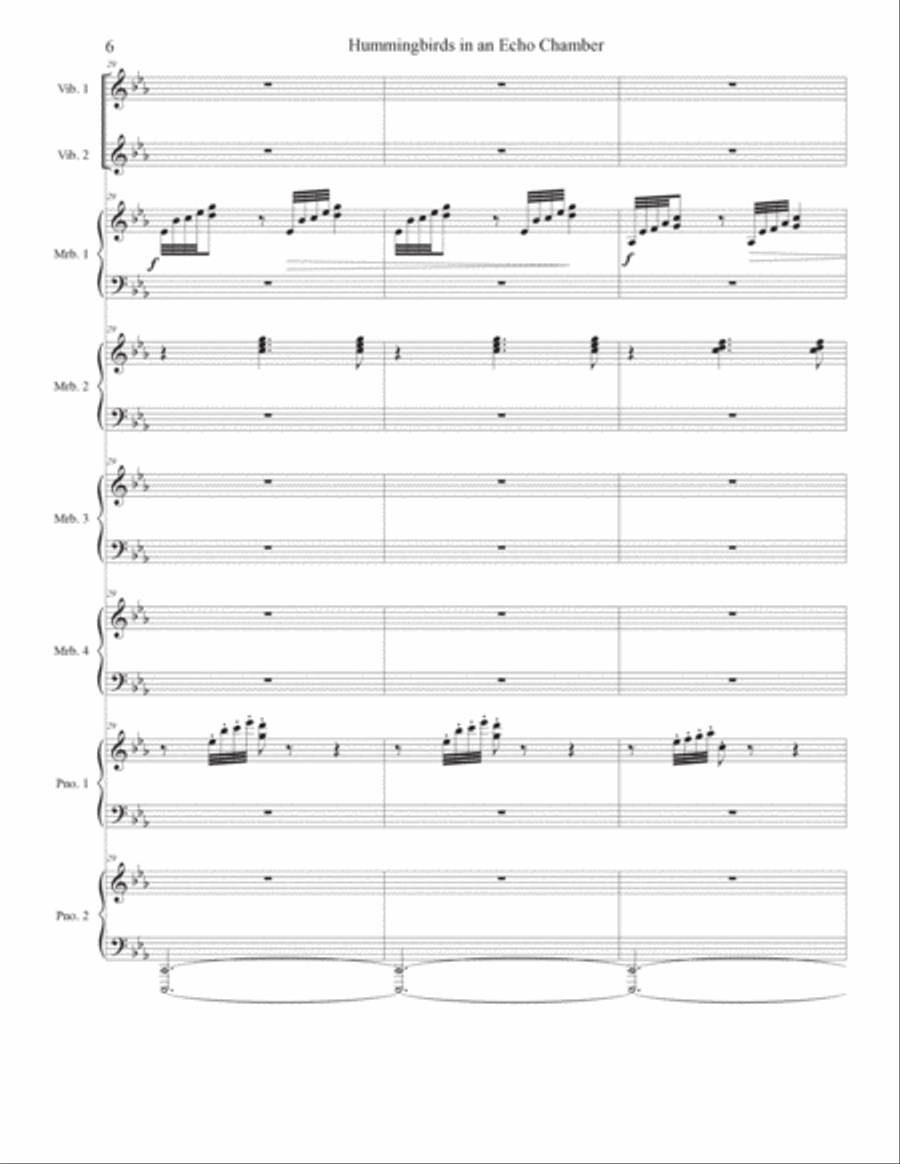 Hummingbirds in an Echo Chamber Percussion Ensemble scores gallery preview page 6